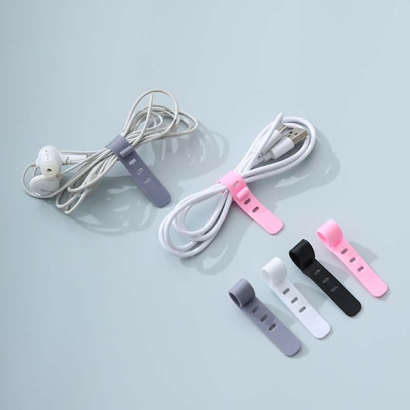 Silicone Cable Winder 20pcs Straps Flexible Charging Wire Management Clips for Office Home Desk 20pcs