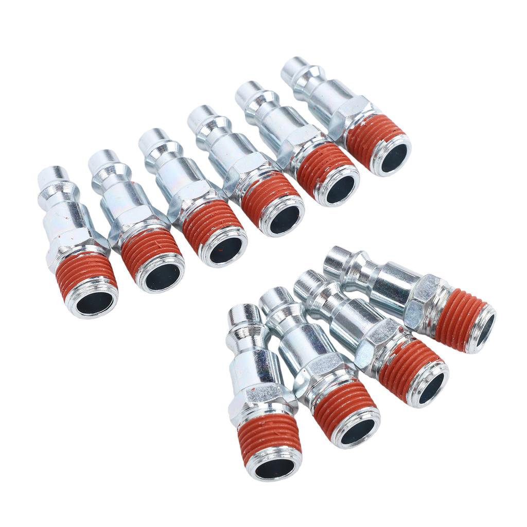 30 Peças Plugue de Ar Industrial 1/4 de Polegada Rosca Macho NPT Conexão Rápida Plugue Pneumático Conexão para Mangueira de Ar para Acoplador Tipo I M D