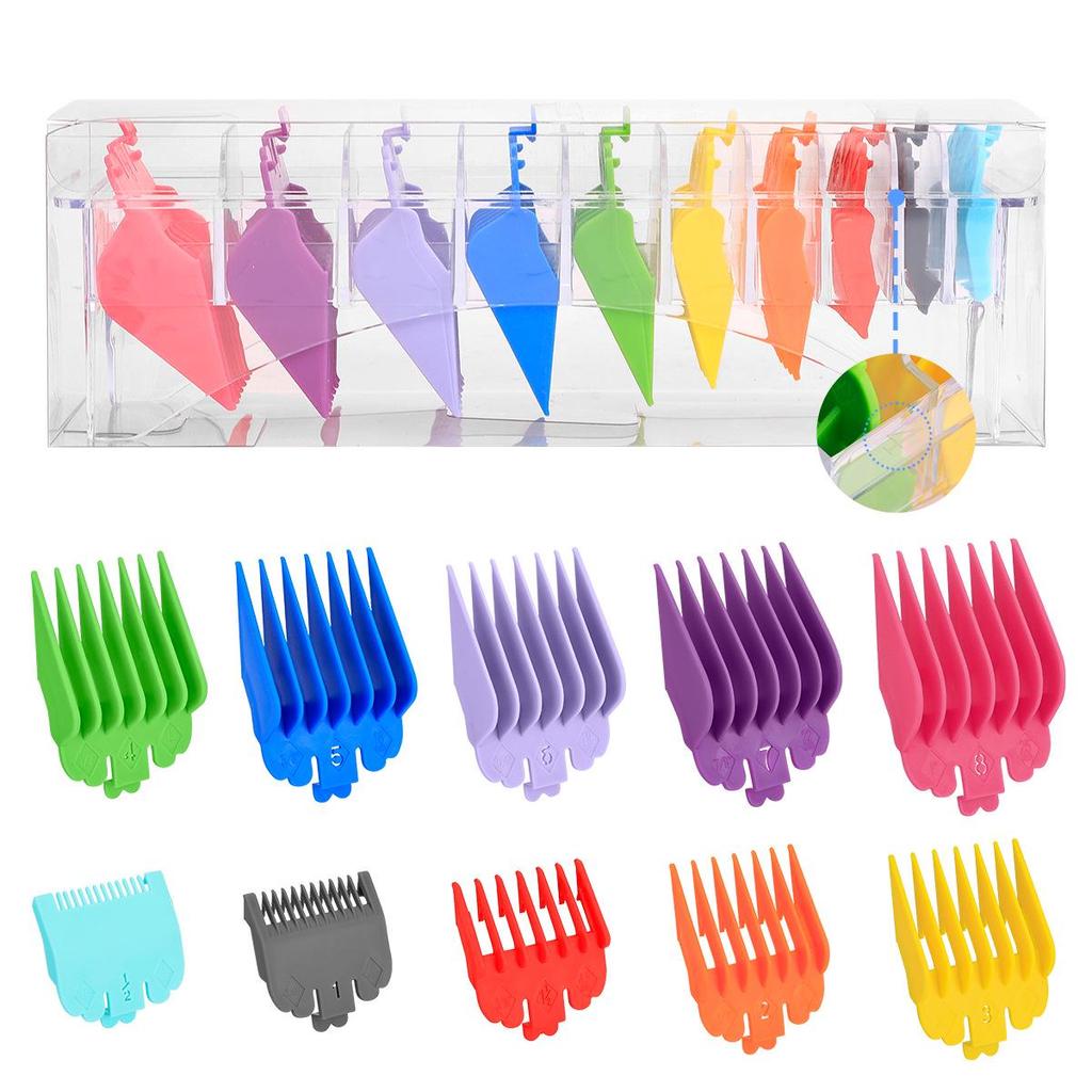 10-Piece Electric Clipper Guide Tool Set for Hairdressing and Barbering