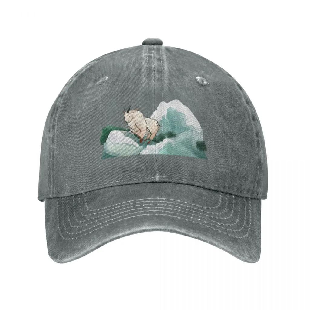 Mountain Goat On a Mountain Baseball Cap Military Cap Unisex New Hat Ball Cap Uv Protection Solar Hat For Girls Unisexs