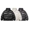 Apostrophe Comma High-Gloss Multi-Hood Detachable Short Padded Jacket_Black