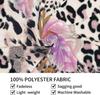 Aesthetic Leopard Print Peony Tapestry, Pink Floral Animal Print Pattern Wall Hanging, Y2K Boho Tapestry For Bedroom Living Room