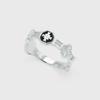 Musee.Art Cross Angle Flower Miss Ring (D Type)