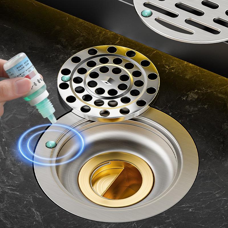 Scarico a pavimento tondo in acciaio inossidabile 304 per bagno, scarico a pavimento deodorante 9,8 cm per ristrutturazione case vecchie, scarico a pavimento per lavatrice
