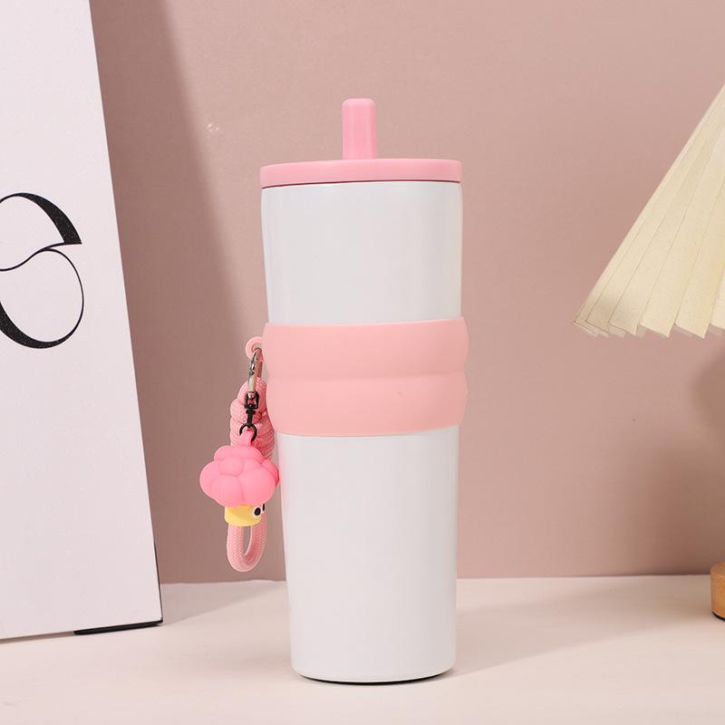 Aurora 316 Stainless Steel Insulated Cup with Handle & Straw - Creative Car Cup