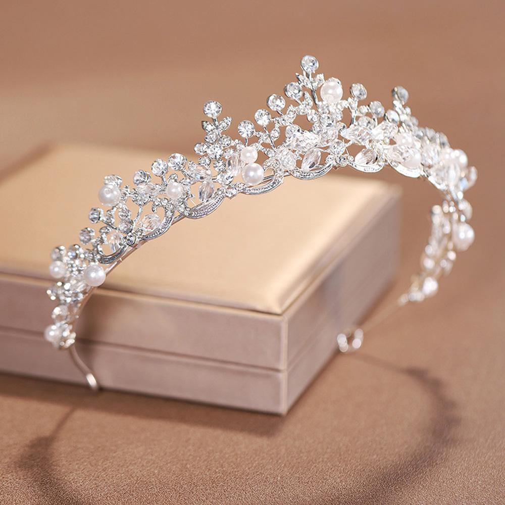 Itacazzo Bridal Headwear Full of Dazzling Atmosphere Noble Copper-colour Ladies' Birthday Party Tiara Crown for Wedding Bride