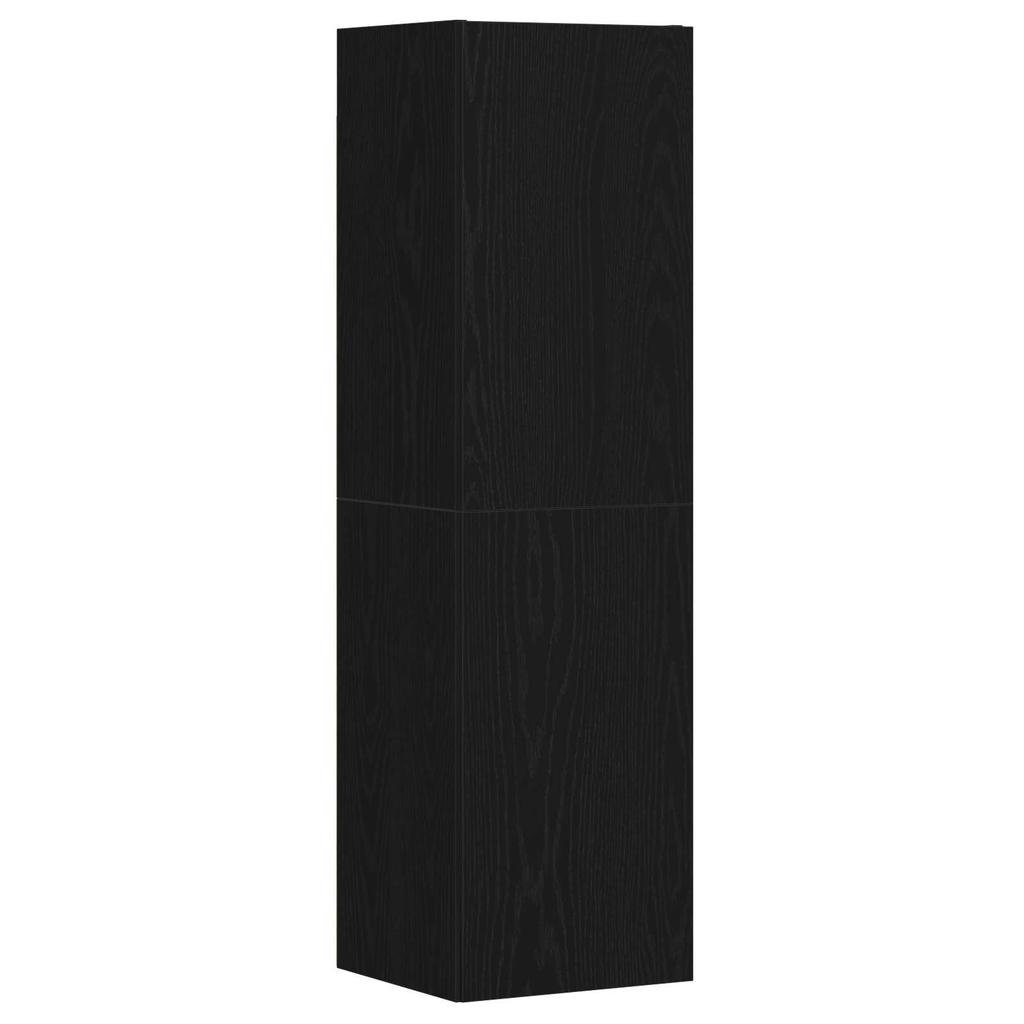 TV Cabinet Set 4 pcs Black Oak Effect 130.5 x 30 x 140 cm