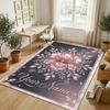 Decorative Artwork Theme Crystal Velvet Rug Personalized Custom Name Text Soft Floor Mat Home Decor