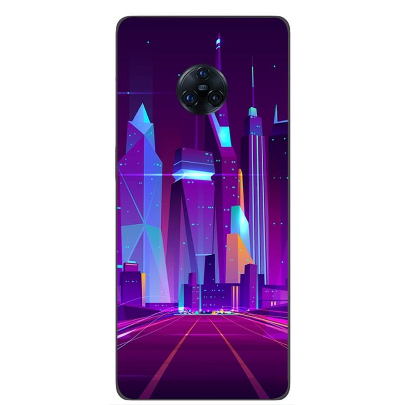Vaporwave Glitch Neon Anime Girl Phone Case For VIVO Y95 Y93 Y31 Y20 V19 V17 V15 Pro X60 NEX Soft Black Phone Cover