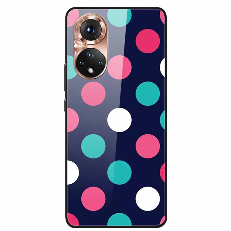 For Honor 50 Case Cartoon Tempered Glass Back Cover Hard Case For Huawei Honor 50 Pro Phone Cases NTH-AN00 NTH-NX9 Fundas Coque