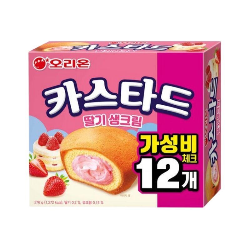 Gâteau à la crème Orion (Original 288g / Crème Fraîche Fraise 276g) Strawberry Fresh Cream 276g pink