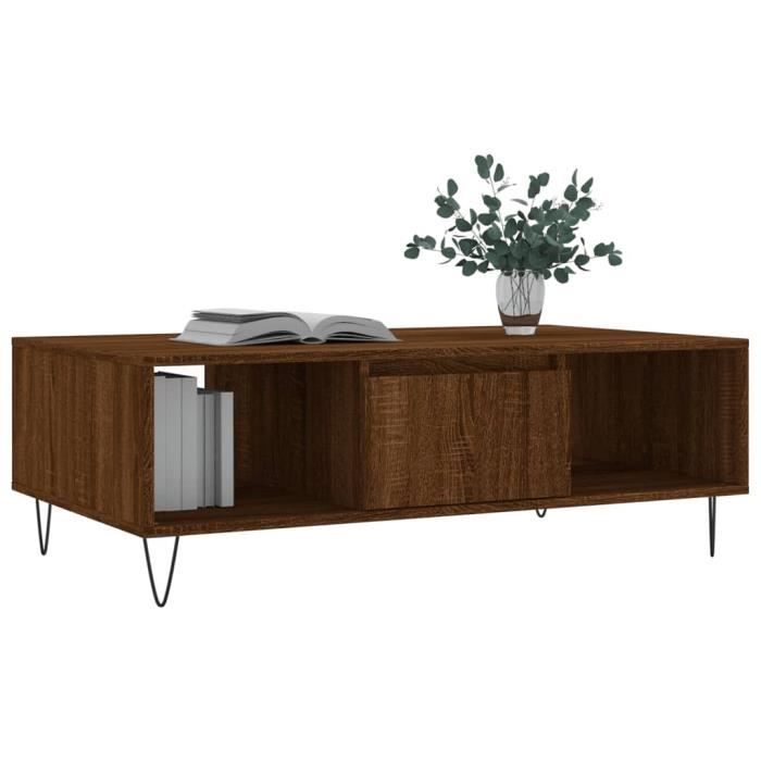 VidaXL Coffee Table Brown Oak 104x60x35 Cm Engineered Wood 827091