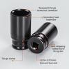 Resilients Black Coated 1/2" Drive Deep Impact Socket Resistant and Long Lasts