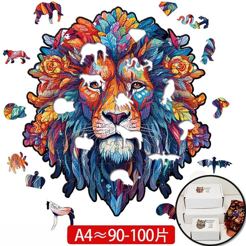 Colorful Peacock Wooden Jigsaw Puzzle - Unique DIY Animal Gift for Kids