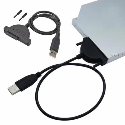 USB 2.0 auf 7+6 13-Pin SATA Adapterkabel für Laptop CD DVD ROM Laufwerk 480Mb/s High Speed Transfer DVD Optisches Laufwerk Konverterkabel