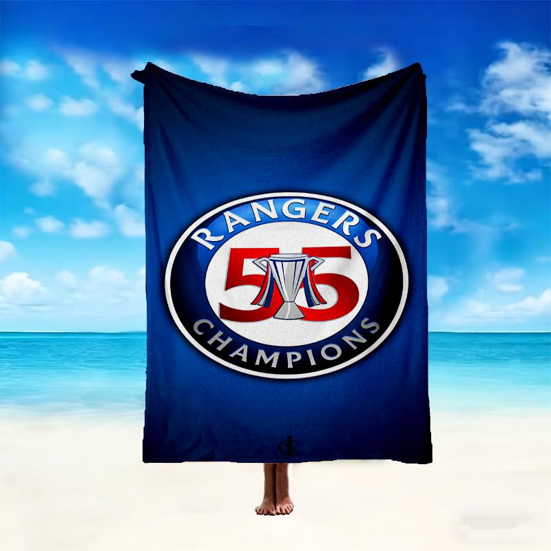 1pc Rangers FC Blanket, Home Printed Throw Blanket - Soft Blanket Gift for Family, Washable Sofa Bed Blanket