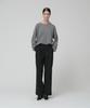 MUSEE [Essentiel] Arch Minimal Wool-Blend Semi-Wide Pants_Black