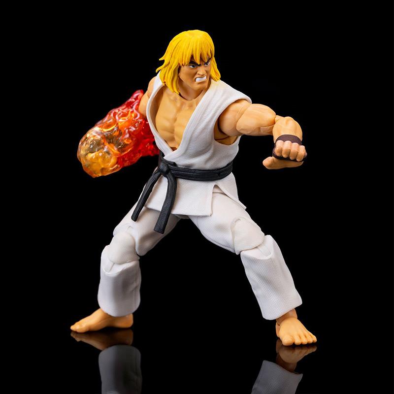 Toys Street Fighter Ken Action Figures (Player 2 White Variant) - Premium Articulated Collector Figure JD36098