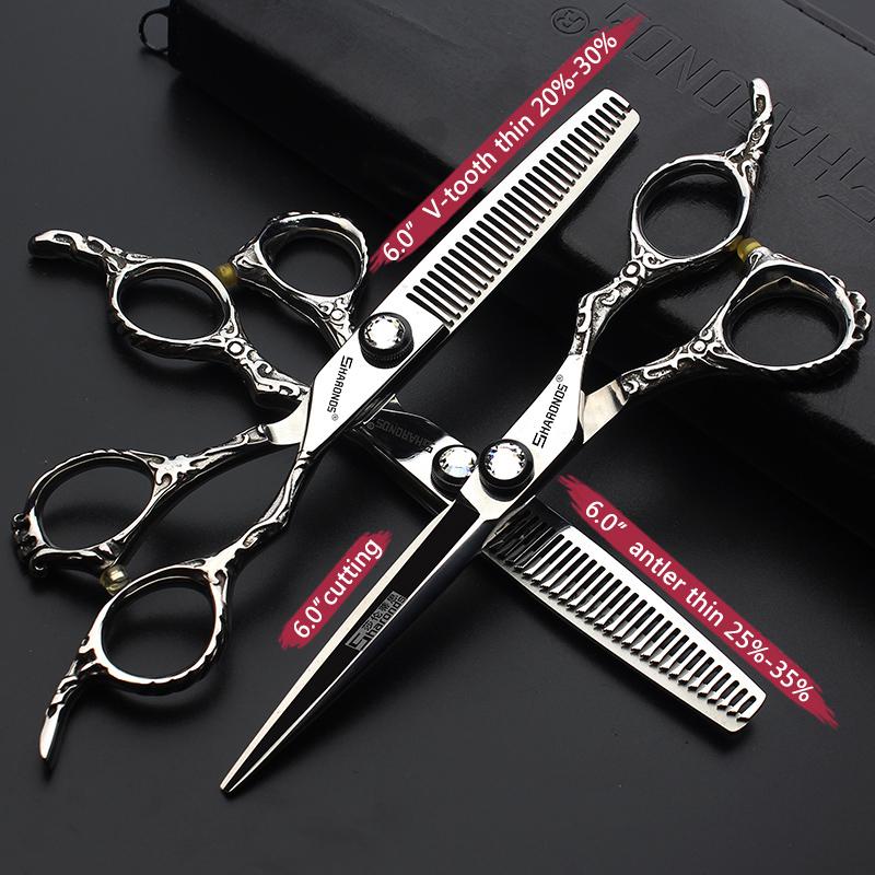 Hairdressing Cutting Scissors Hair Styling Tools 6/6.5/7 inch Salon Scissors Set 440C Barber Shears 10 25 40 50 Thinning Rate