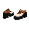 2026 Women's Mary Jane Sandals: Square Toe, Height-Boosting Thick Sole, Breathable Platform, Chunky Heel, Versatile Plus-Size Leather Shoes