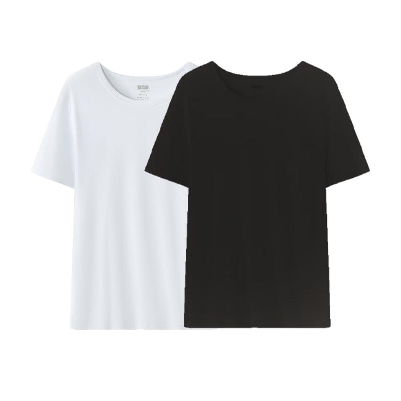 Men s 100% Cotton Plus Size Short Sleeve T-Shirt 2-Pack 4XL