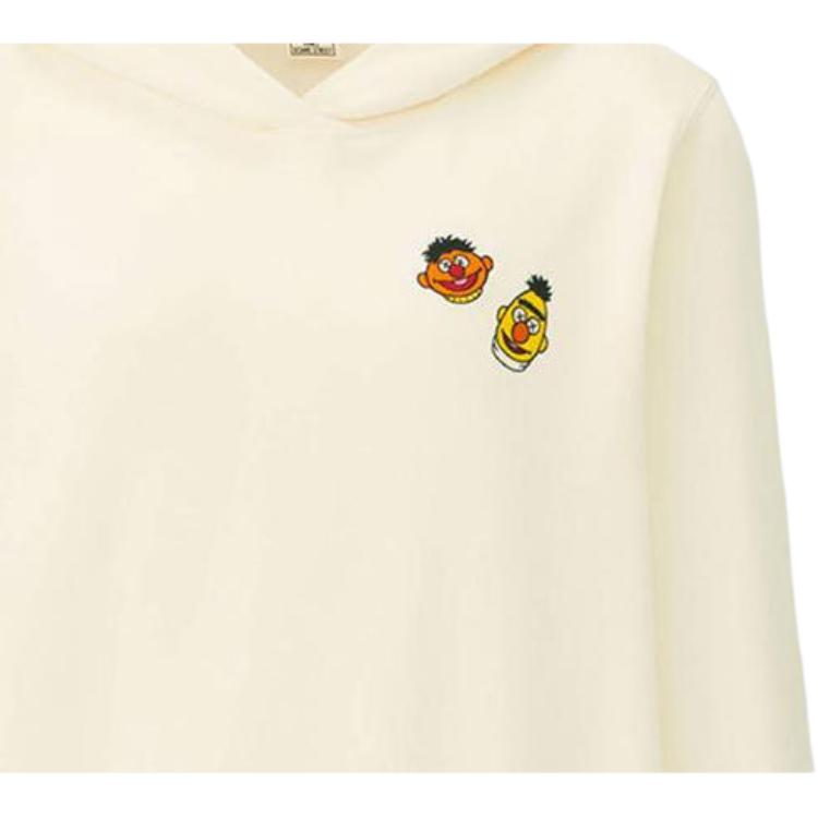 Uniqlo X Sesame Street X Kaws Collaboration Pullover Cartoon Pattern Sports Hoodie Women hoodies Off-White 416098-01