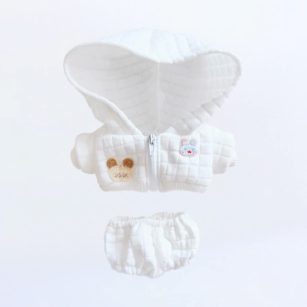 niannyyhouse 20cm Doll Clothes - Bunny Outfit Set: Hoodie, Pants, Dress-up, Cotton Doll Clothes, Plush Toy Clothes