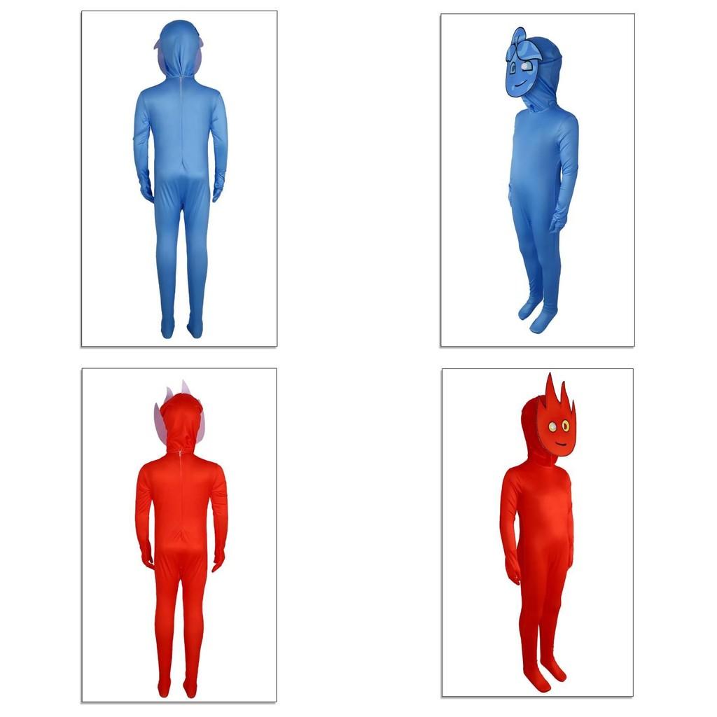 And Watergirl Fireboy Cosplays Costumes Full Body Game Performance Jumpsuit