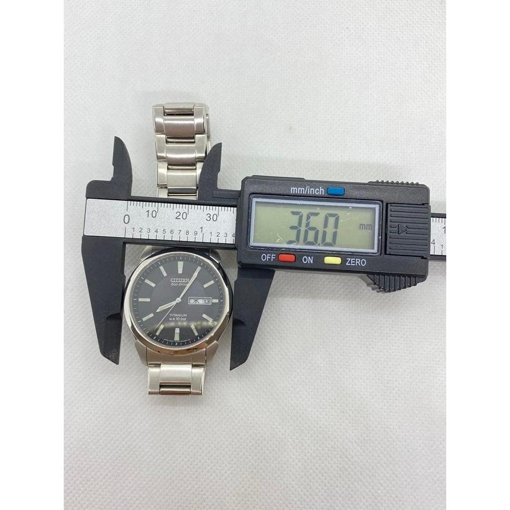 Used Operation Citizen Titanium Eco Drive Solar Men's Watch Forma Black Dial E101 CITIZEN