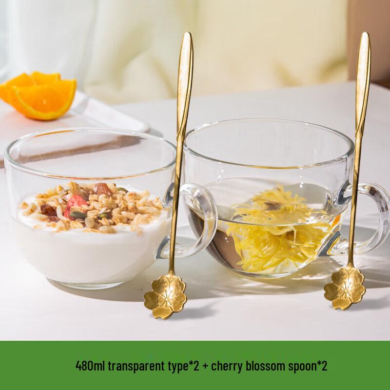 Large Capacity Heat-Resistant Glass Mug