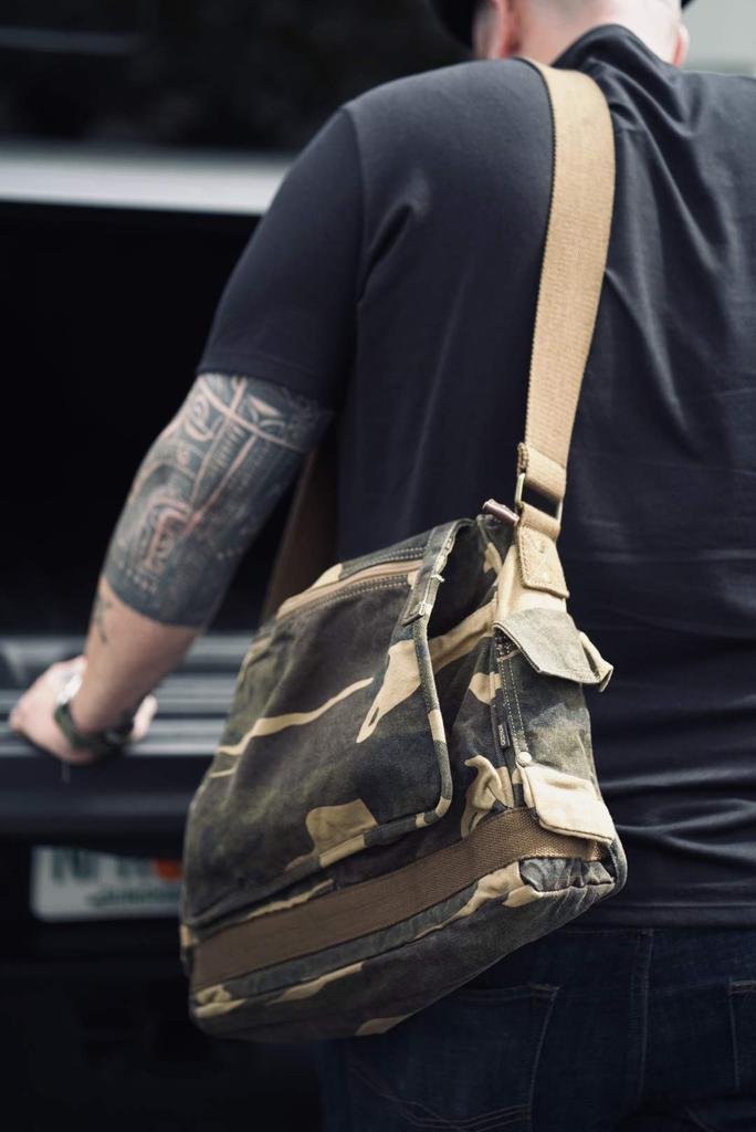 Gootium 30622AMG Cotton Canvas Shoulder Army Green Bag,