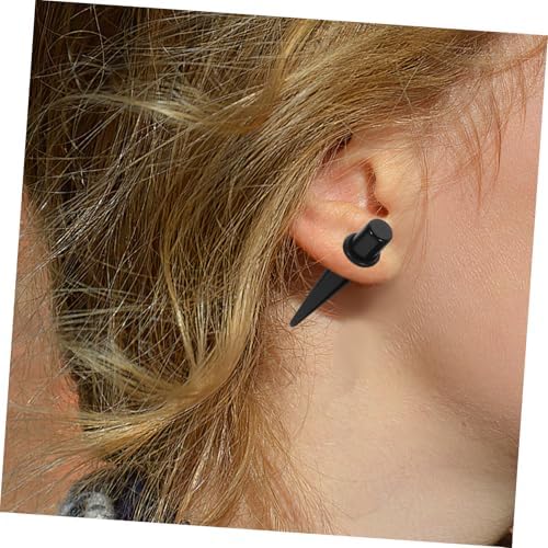 OATIPHO Ear Tapers 23Pcs Black Acrylic Spiral Expander Plugs for Gentle Piercing Stretching Kit