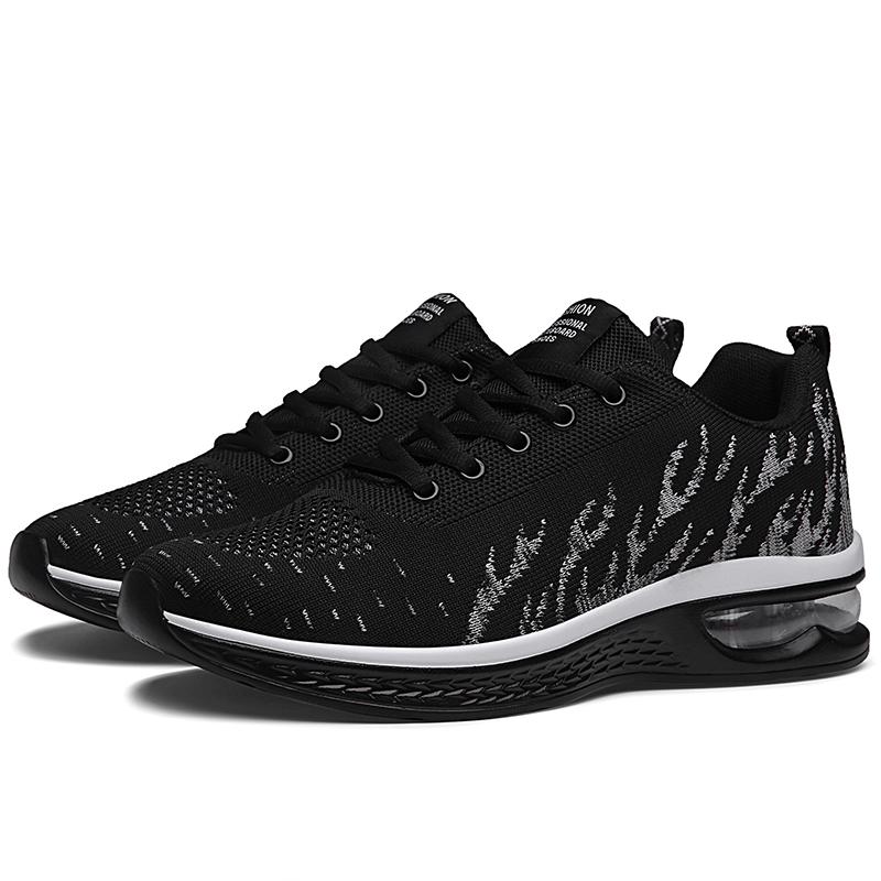 New Flying Woven Breathable Running Shoes Men's Explosive Cushioned Cushioned Sports Shoes Springback Running Shoes