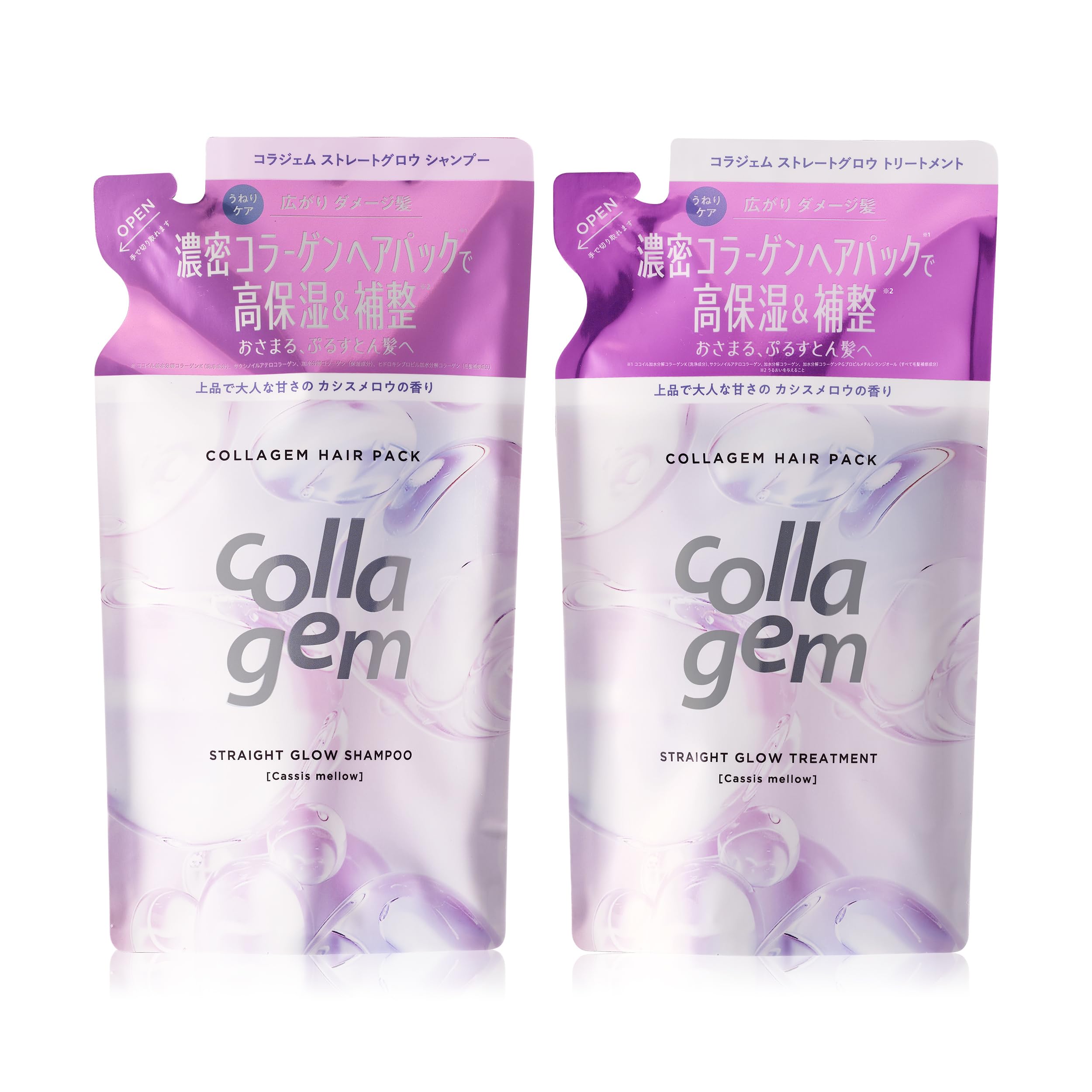 

Набор шампуня и кондиционера Collagem для пополнения Straight Glow фиолетовый