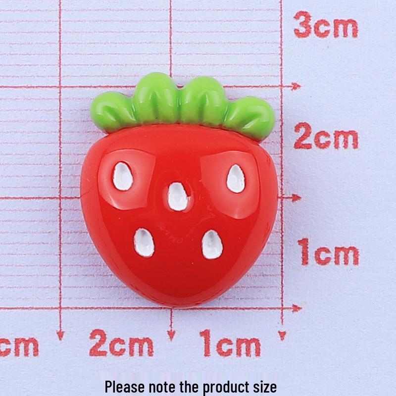 Glossy Fruit Cartoon Resin Shoe Buckle Ornaments - DIY Cream Glue Accessories