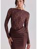 European Style Slim-Fit Mermaid Skirt: Sexy Lace Patchwork Evening Gown