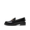 Sijiatu Spring New Four Convenience Jazz Fu Shoes, Coarse Heel Small Leather Shoes, Women's Single Shoes 9UL01AA5