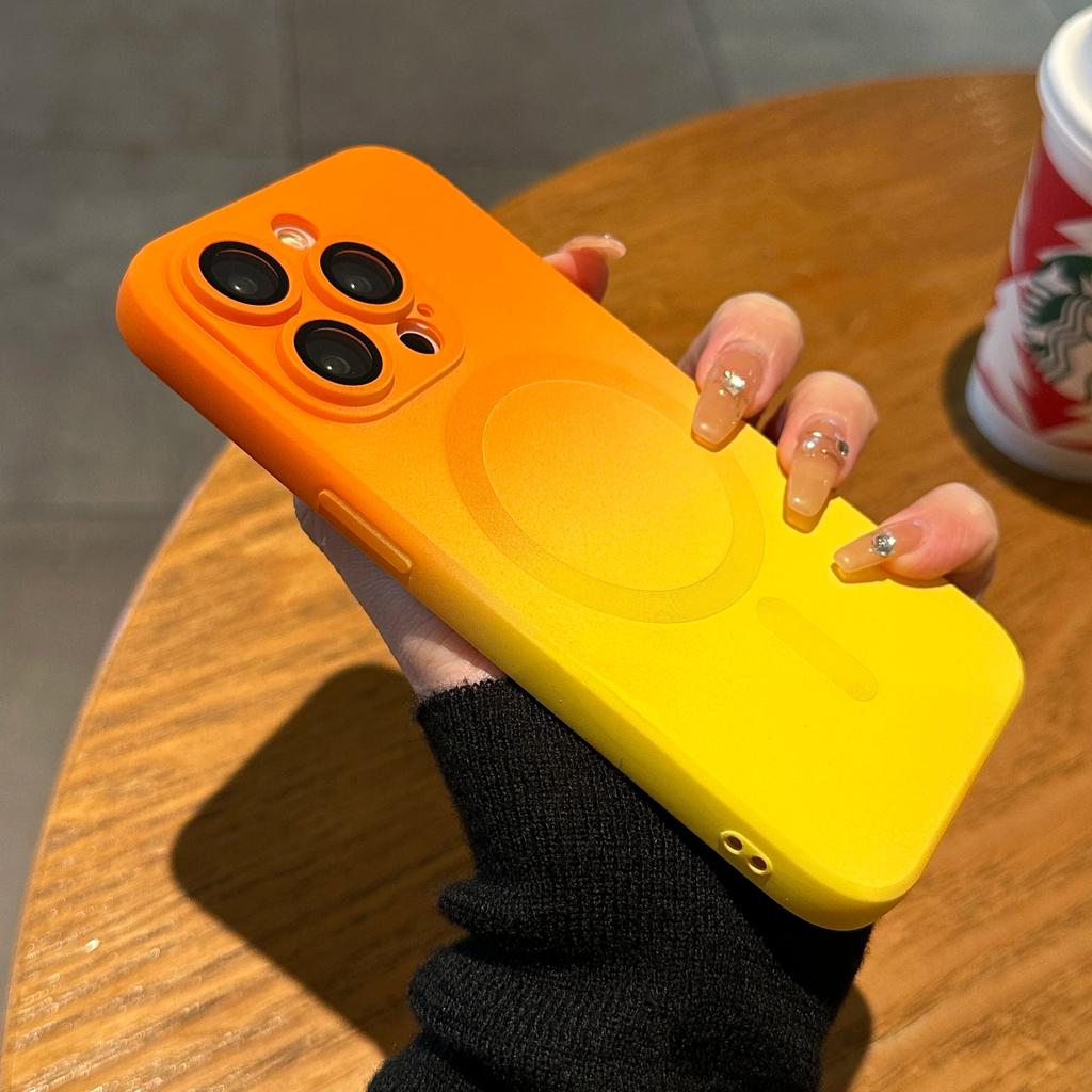 Husă de telefon din silicon moale cu model gradient de lux pentru iPhone 15 14 13 11 12 Pro Max Plus Husă antișoc magnetică cu încărcare fără fir Magsafe