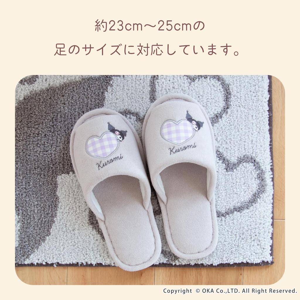 OKA Sanrio Characters Scrunchie Washable Slippers Pink Hello (Hello Kitty) (Cute Kitty)