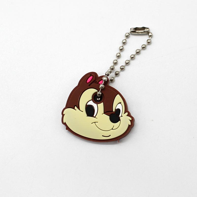 New Cartoon Soft Silicone Protective Key Case Cover for Key Control Dust Cover Holder Women Cute Small Key Chain Pendant Keyring