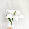 Gifts Hand-Knitted Lily Flower Lightweight Fake Flower Plants  Home Decor