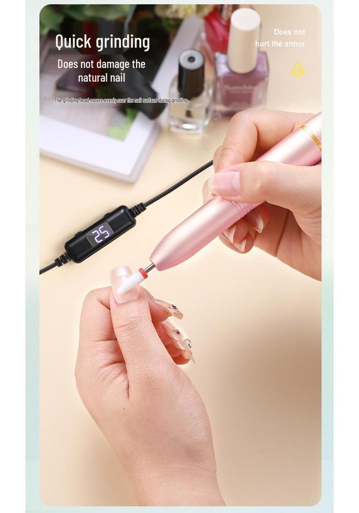 USB-Powered 25,000 RPM Nail Grinding & Polish Removal Pen with Digital Display & CE Certification