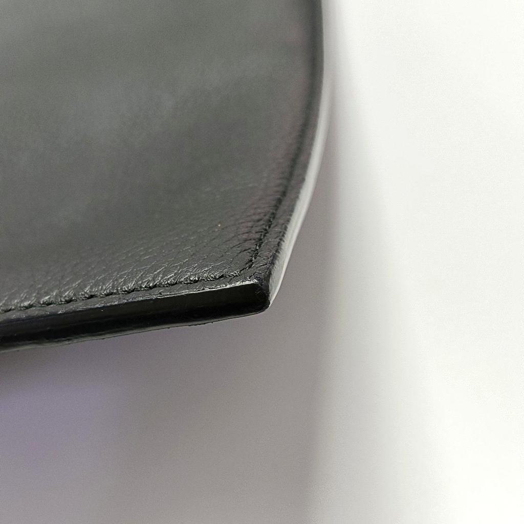 [Pre-Owned] Cd Icon Logo Zip A5 Grain Leather Wallet Clutch - Excellent #WL1RC1