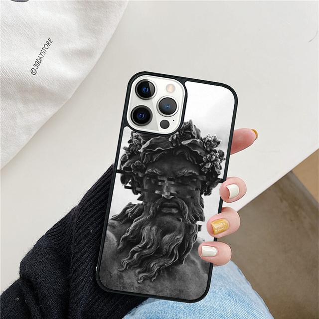 Řecká estetika Sádrová socha Pouzdro na telefon Pro iPhone 17 Air 15 16 Kryt 11 13 14 Pro Max 12 Plus Max Fundas