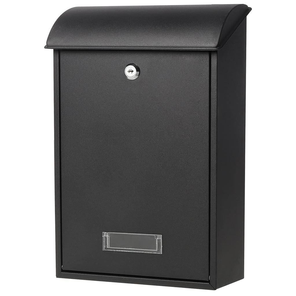 Jssmst Solid Color Large Mail Key Large for Entrance (Jessmat) Mailbox, Wall-Mounted, Slot, Lock, Metal, Capacity, (Black)