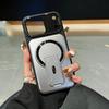 For  Magnetic Case For For Iphone 17 16 1 14 13 12 Pro Max Fold Bracket Transparent Lens Protection Armor Shockproof Cover
