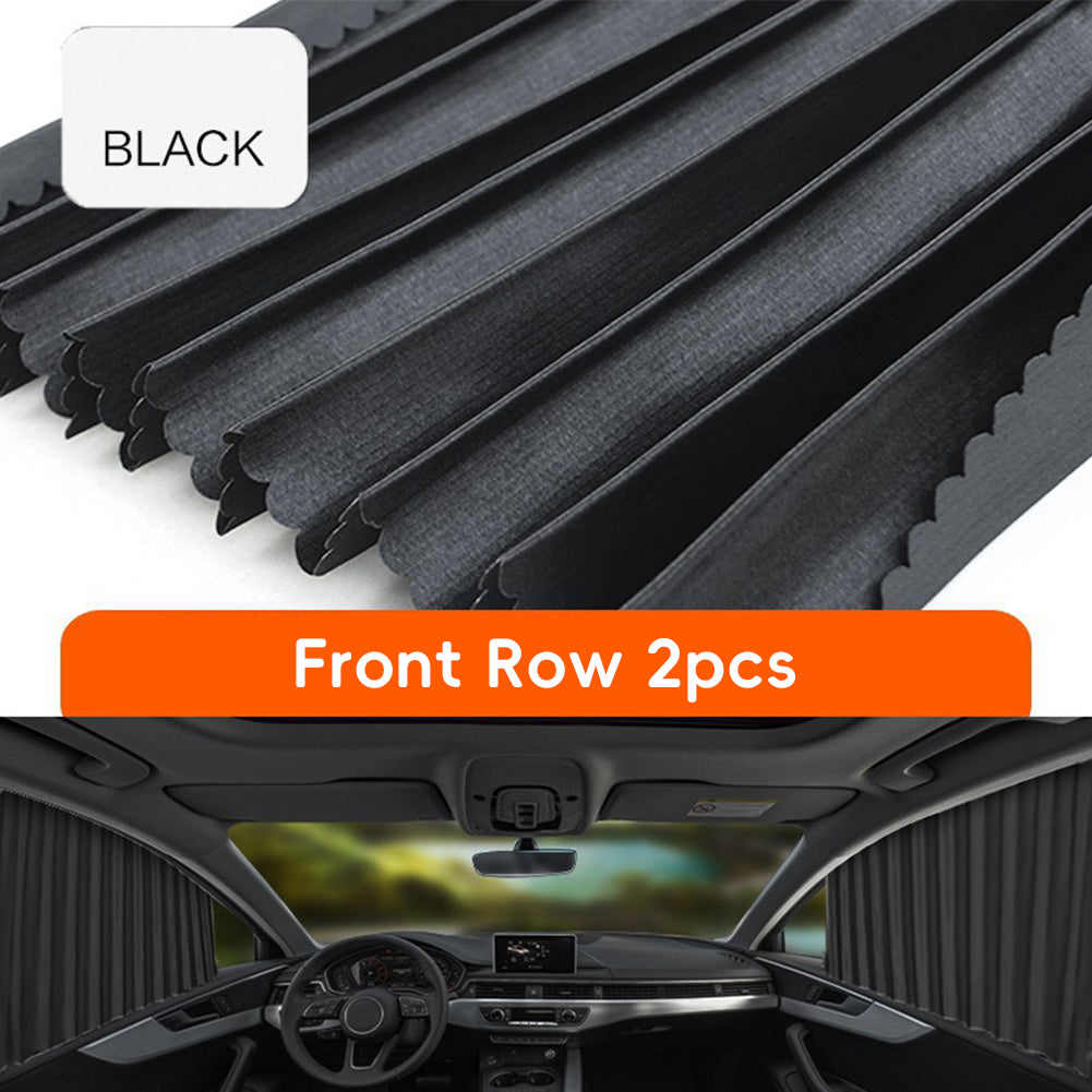 2/4pcs Car Window Sunshade Fully Magnetic Front Back Row Sunshade Curtain Universal Car Side Window Protection Car Curtains