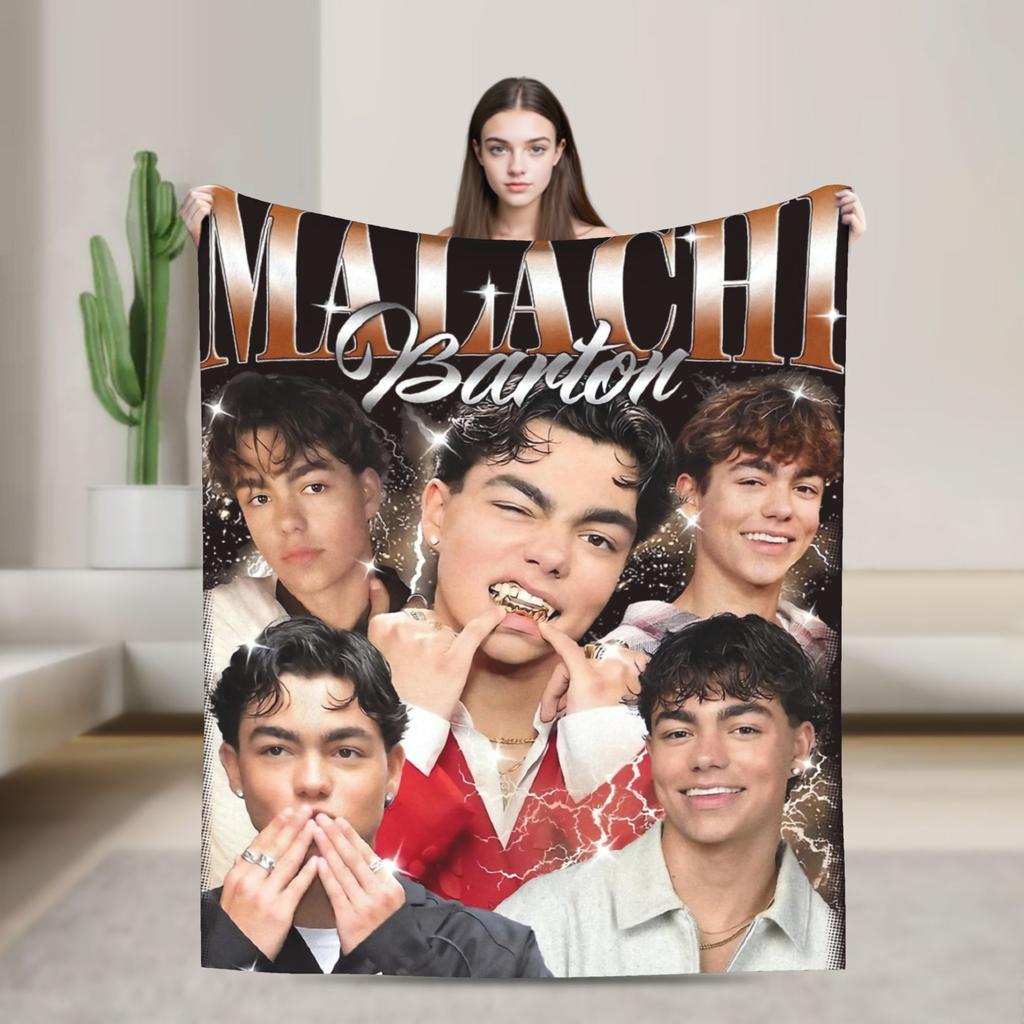 Coperta Peluche Malachi Barton per Bambini Coperta in Flanella per Esterno Calda Morbida Personalizzabile Fai-da-te di Qualità Copriletto Regalo di Compleanno