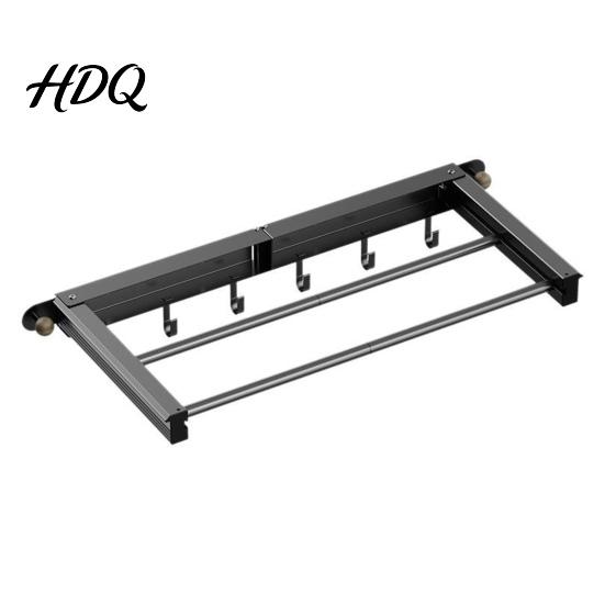 Pressure-resistant Clothes Rack Wall Hanger Foldable Drying Reinforced Material Mounted Laundry Clothing Double Pole
