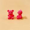 1Pc Solid Colored Stereo Simulation Bear Miniatures Sitting Bear Creative Ornament Desktop Decoration Diy Jewelry Cute Animal